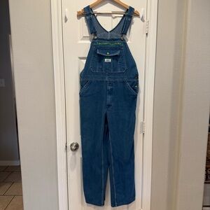 Vtg Liberty Men 36x28.5 Blue Denim Bib Overalls Work Wear Farmer Made in USA